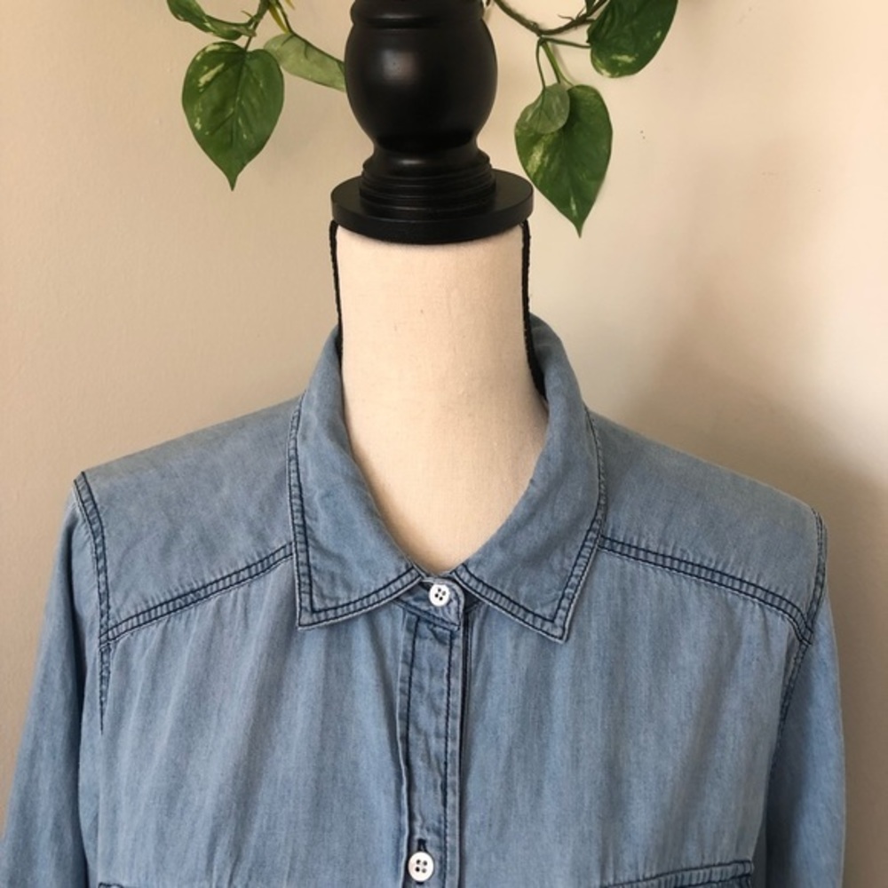Torrid Chambray Button Down Shirt - image 4